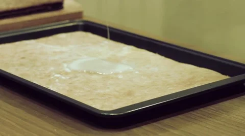 Cooking multi-layer cake Video stock 68204356