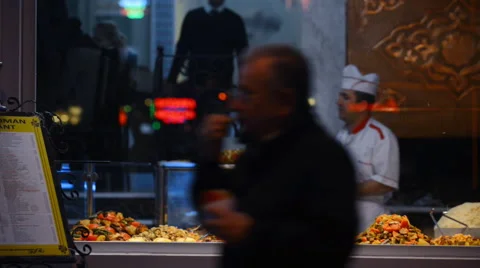 Cooking at night Video stock 63050243