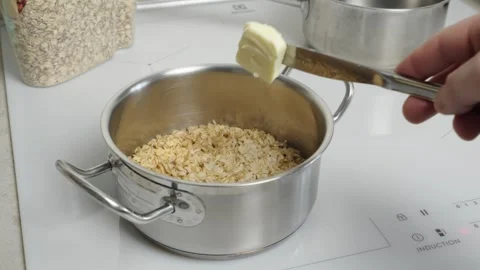 Cooking oatmeal Stock Footage 271616794