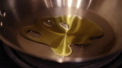 Cooking Oil In Pan Stock Footage 37146865