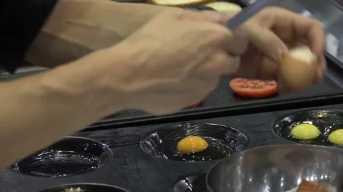 Cooking omelette Stock Footage 83371988