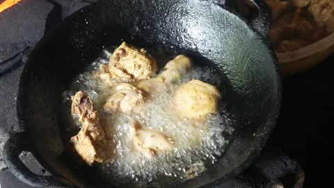 Cooking or frying chicken Stock Footage 306758584
