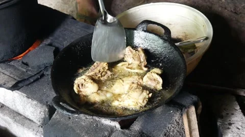 Cooking or frying chicken Stock Footage 306758703