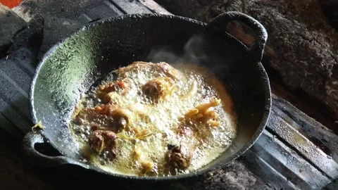 Cooking or frying chicken Stock Footage 306758704