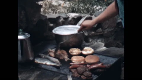 Cooking Out 1941 Stock Footage 239245056