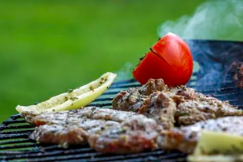 Cooking outside Stock-Fotos