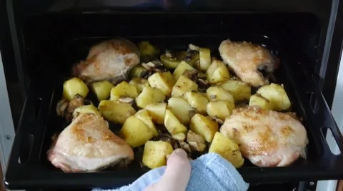 Cooking in the Oven 4 Stock Footage 47440021