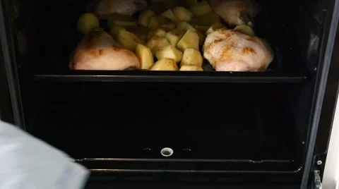 Cooking in the Oven 6 Stock Footage 47440074