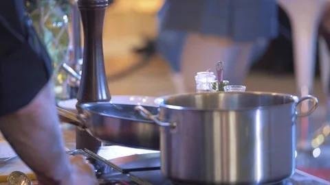 Cooking in the pan Stock Footage 101663673