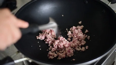 Cooking in pan. Stock Footage 129247983