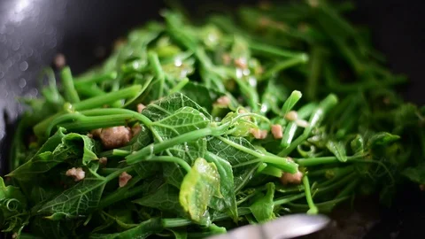 Cooking in pan. Stock Footage 129247985