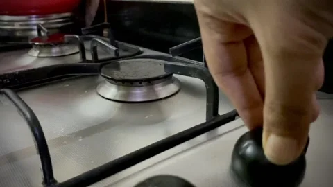 Cooking Pan on high flame Stock-Footage 137536663