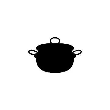 Cooking pan icon. Simple style restaurant big sale poster background symbol.. Stock Illustration