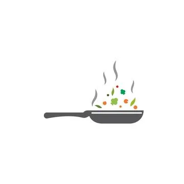 Cooking pan restaurant logo Stock-Illustration