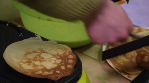 Cooking pancakes 2 Stock Footage 36041866