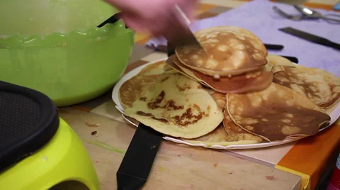 Cooking pancakes 7 스톡 동영상 36041965
