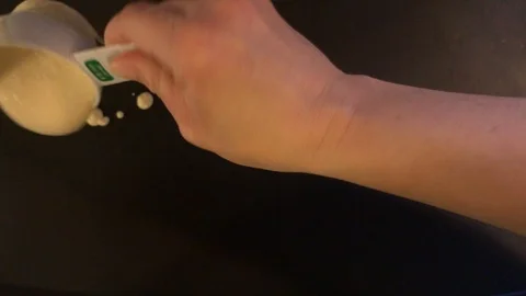 Cooking pancakes for breakfast Stock Footage 86715901