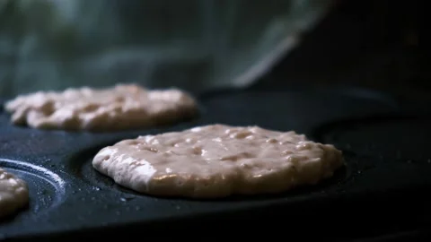 Cooking pancakes on a ceramic surfac Stock Footage 236156144