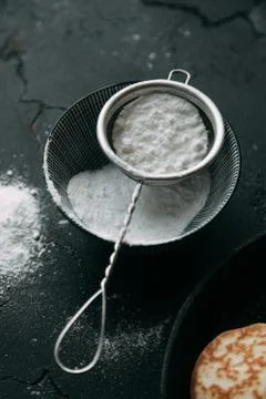 Cooking pancakes Stock Photos