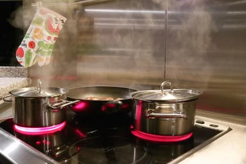 Cooking pans 库存照片