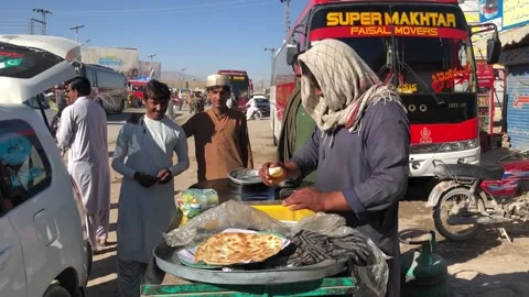 Cooking paratha and eggs Stock Footage 201946394