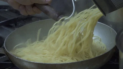 Cooking Pasta in a Pan Video stock 85884666