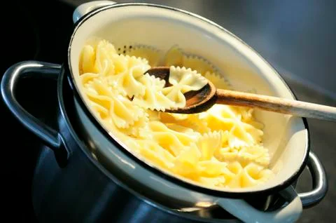 Cooking pasta Stock Photos