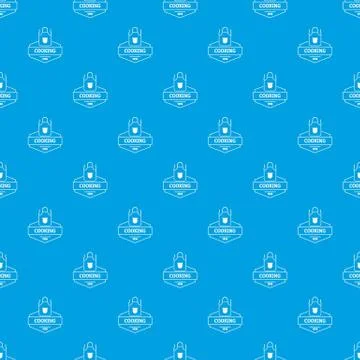 Cooking pattern vector seamless blue Stock Illustration