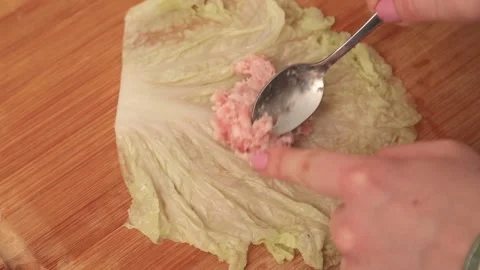 COOKING PEEKING CABBAGE Stock Footage 155653334