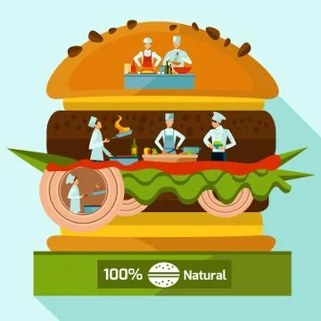 Cooking People Concept Illustrazione stock