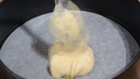 Cooking the pie Zebra. Raw pie Zebra. Video stock 90387512