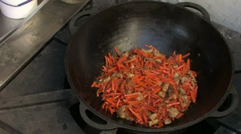 Cooking pilaw  库存影片 960446