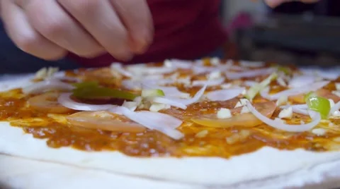 Cooking Pizza Closeup 動画素材 57837473
