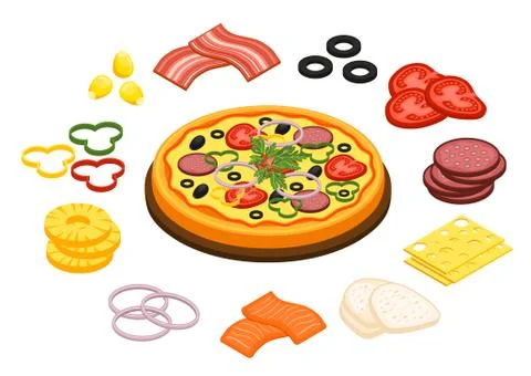 Cooking Pizza Concept Illustrazione stock
