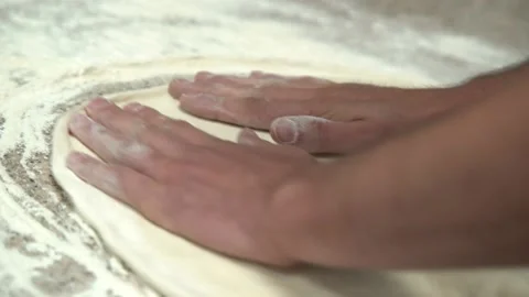 Cooking pizza dough. Stock Footage 132559053