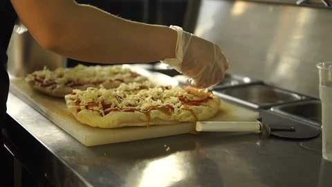 Cooking pizza. Stock Footage 113218781