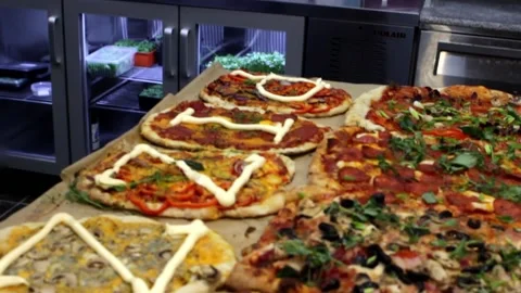 Cooking pizza Stock Footage 135076098