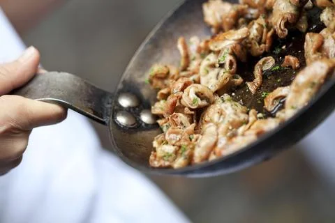 Cooking pork Stock Photos
