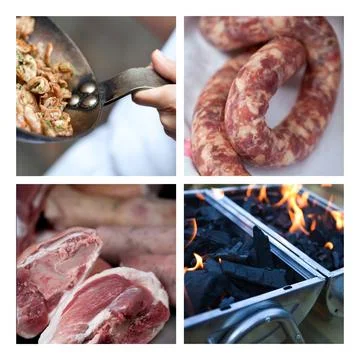 Cooking pork Stock Photos
