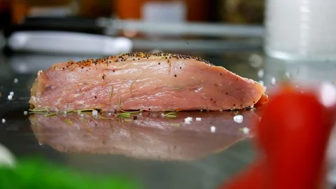 Cooking pork V1-0011 Stock Footage 102585889