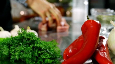 Cooking pork V1-0013 Stock Footage 102585948