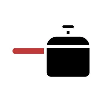 Cooking pot icon. Kitchenware symbol.  Utensil for food preparation. Stock Illustration