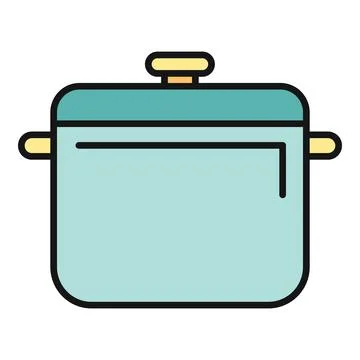 Cooking pot icon representing kitchen tools and food preparation Stock-Illustration