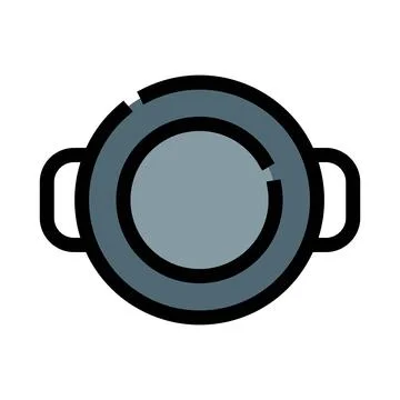 Cooking pot kitchenware icon for meal preparation Stock Illustration