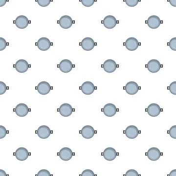 Cooking pot kitchenware pattern creating repeating background design Illustrazione stock