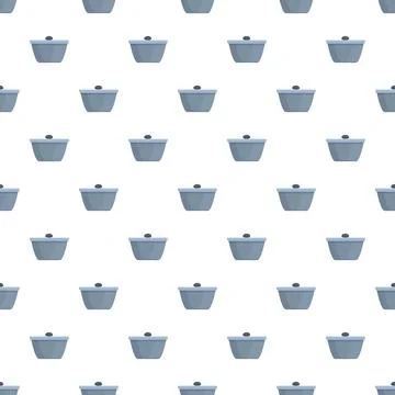 Cooking pot kitchenware seamless pattern background design Stock Illustration