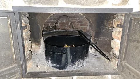 Cooking in a pot Stock Photos