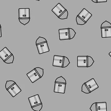 Cooking pot titanium ultralight vector seamless pattern 스톡 일러스트