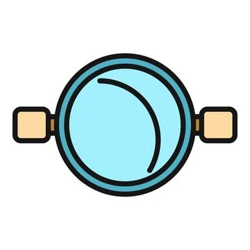 Cooking pot top view flat icon design Stock Illustration