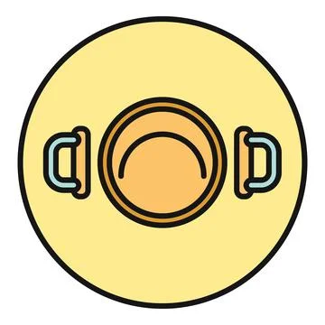 Cooking pot top view kitchen utensil illustration Stock Illustration